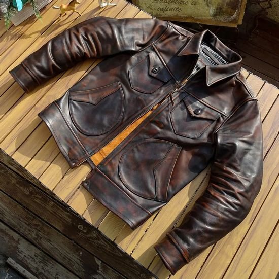 楽天市場】メンズ 革ジャン レザージャケット本革 馬革 ホースハイド