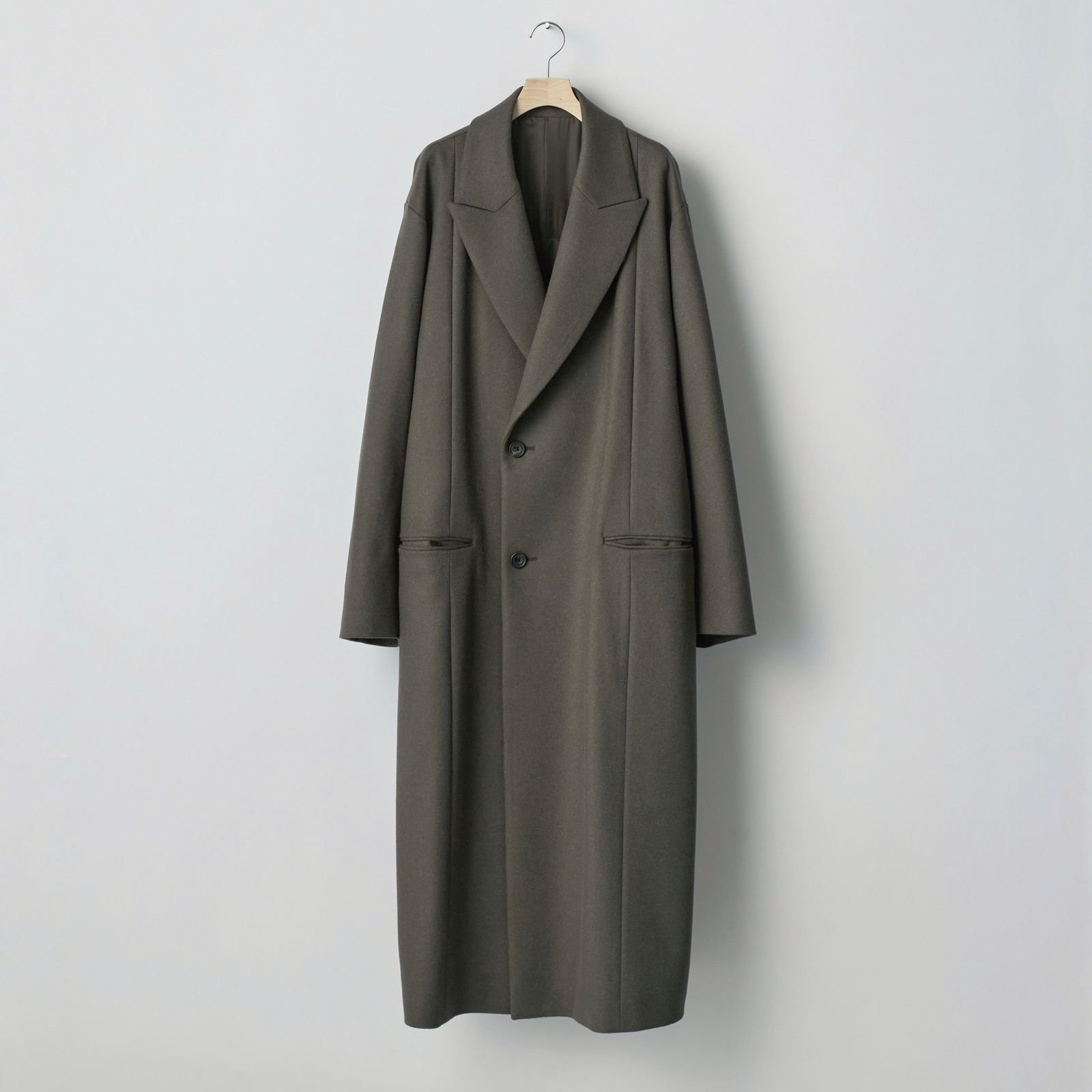 ssstein - 【残りわずか】Oversized Maxi Length Peak Lapel Coat(WOOL