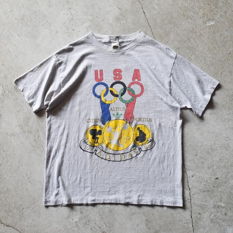 1980s adidas オリンピックTシャツ 