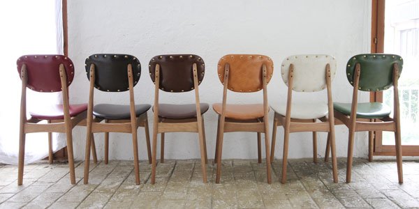 レザーチェア Pin Chair びょう打ちキャメル|インテリアショップ