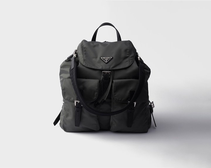 Black Re-nylon And Leather Backpack | PRADA