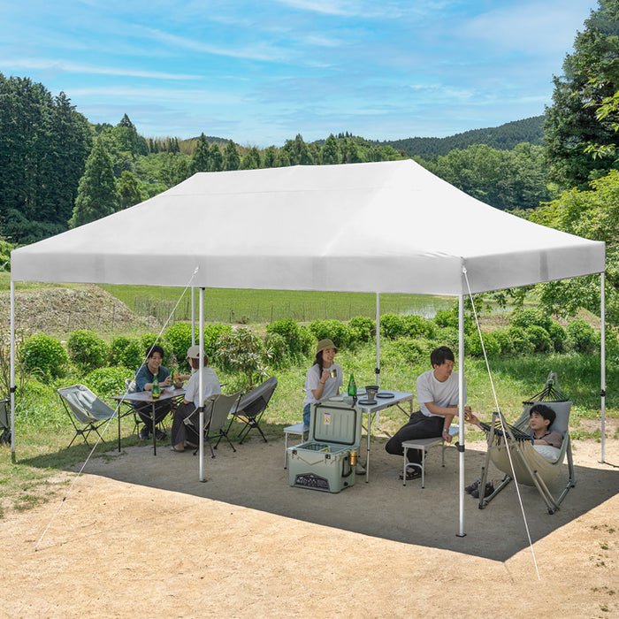 3×6m］ワンタッチ タープテント 大型 2段階調節 収納ケース UVカット