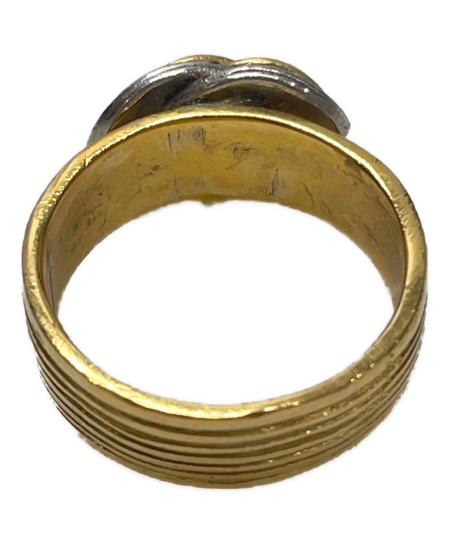 中古・古着通販】CHANEL (シャネル) ココマークコンビリング ゴールド