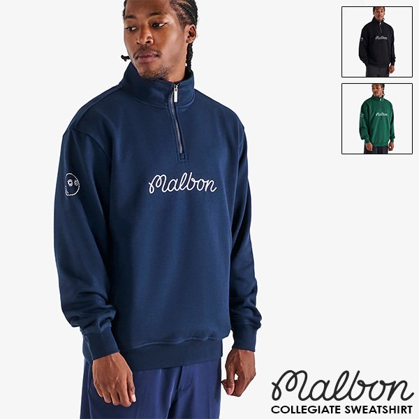 マルボンゴルフ ハーフジップ スウェット トレーナー Malbon Golf