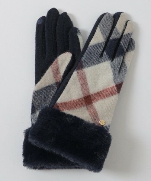 クレストブリッジチェックファーグローブ （手袋）｜BLUE LABEL