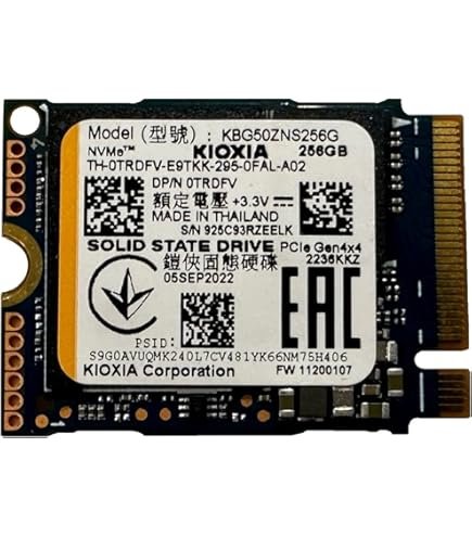 Amazon | KIOXIA SSD 256GB M.2 2230 30mm NVMe PCIe 4.0 Gen 4 x 4