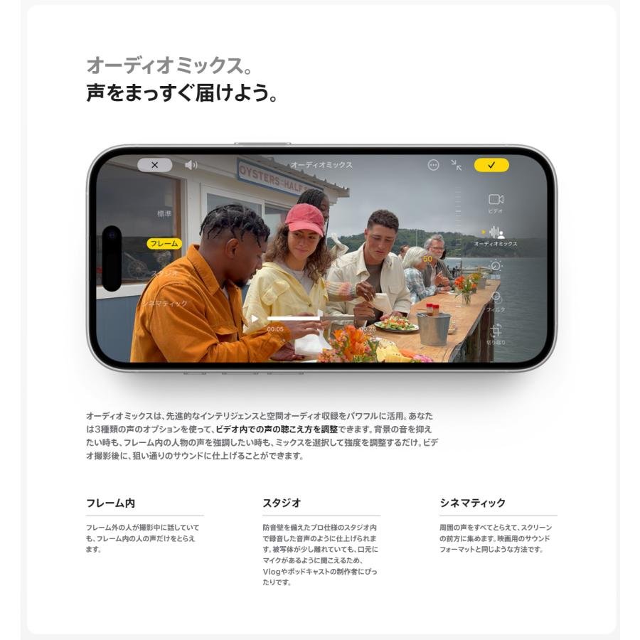 iPhone SIMフリー iPhone16 256GB ブラック [Black] MYDW3J/A A3286 未