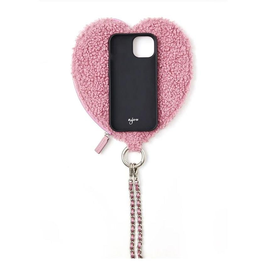ajew（エジュー） iPhone対応 ajew fluffy dress HEART case shoulder