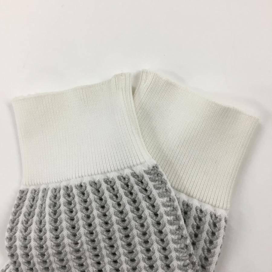 マスターバニー セーター 白×グレー 袖透かし編み ニット レディース 1