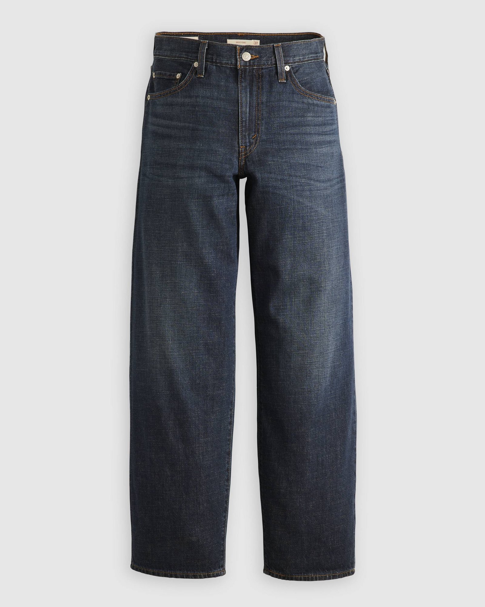 Baggy Dad Linen+ Denim Lightweight Women's Jeans - Dark Wash