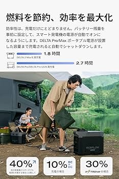 Amazon.co.jp: EcoFlow 発電機 ガソリンとLPGを燃料とするハイブリッド