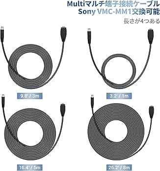 Amazon | JJC 1m延長【Sony VMC-MM1交換マルチケーブル 】ソニーRM