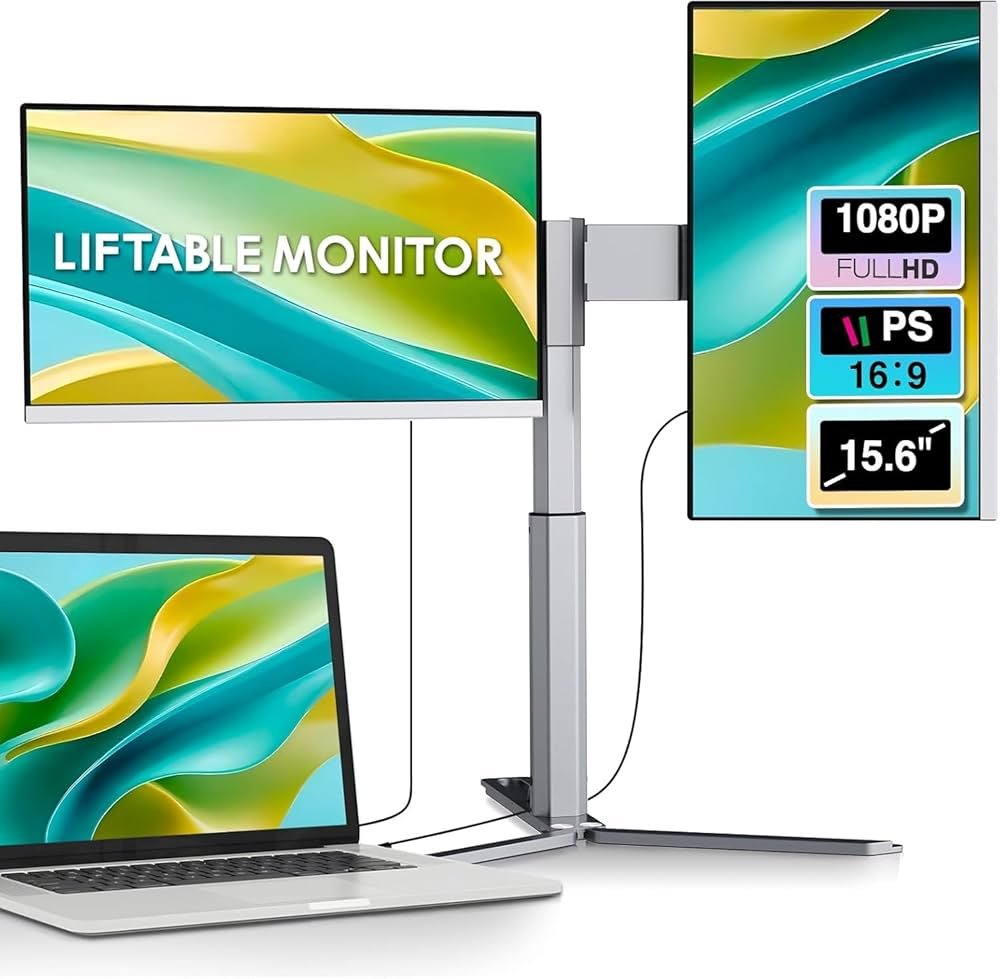 Amazon.co.jp: LivElect 15.6インチ デュアルモバイルモニター【360