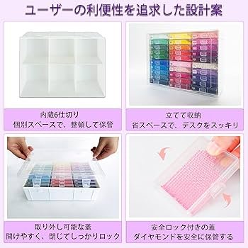 Amazon.co.jp: Lanzeyo ダイヤモンドアートケース 30個トレイ 貯蔵分鑽