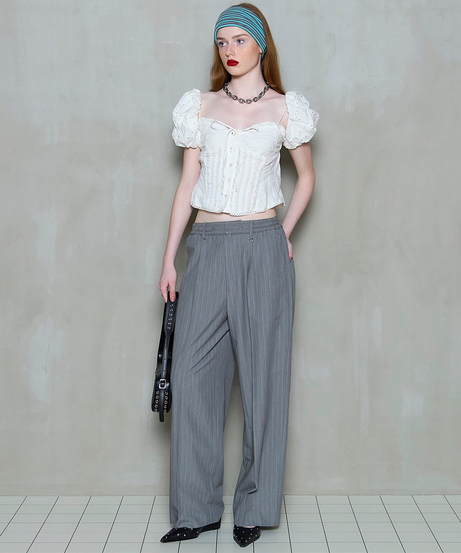 2way Cotton Puff Sleeve Bustier