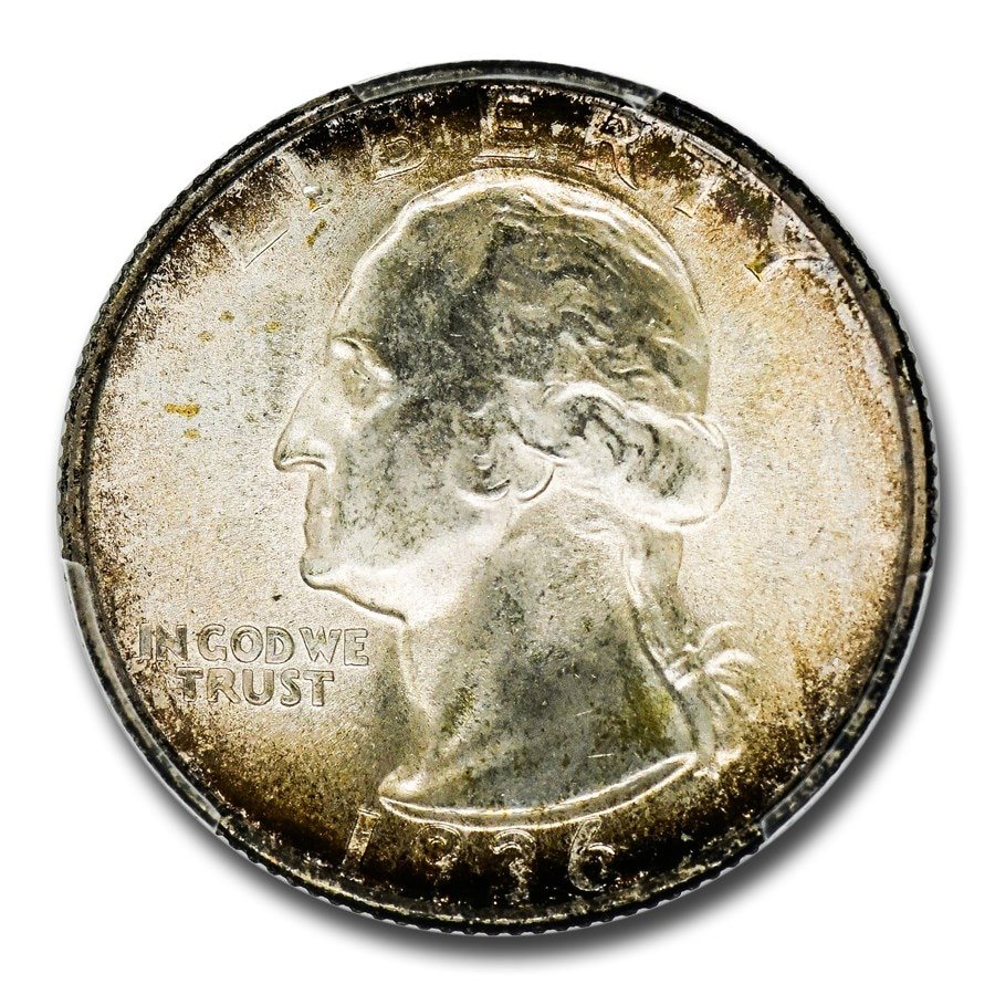 1936年 ワシントン クォーター ダラー 銀貨 25セント 初代アメリカ