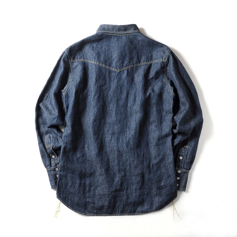 YCHAI（イカイ）メイドインジャパン・ コットンリネンウエスタンシャツ