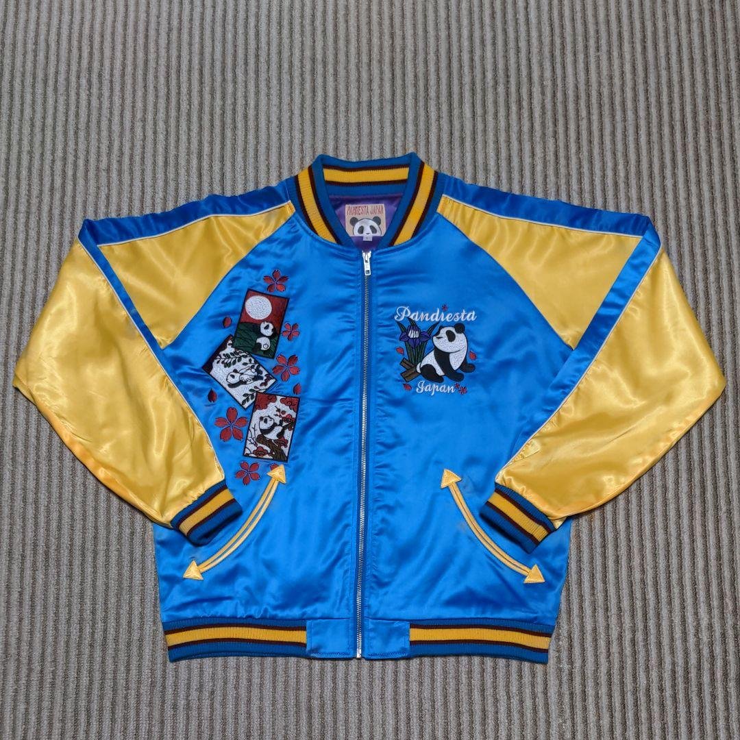レア PANDIESTA(パンディエスタ) 花札パンダ総刺繍スカジャン - メルカリ