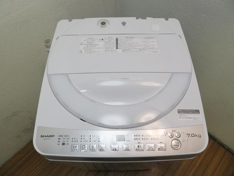 シャープ 全自動洗濯機 7.0kg 2025年製 ES-T717 KS03