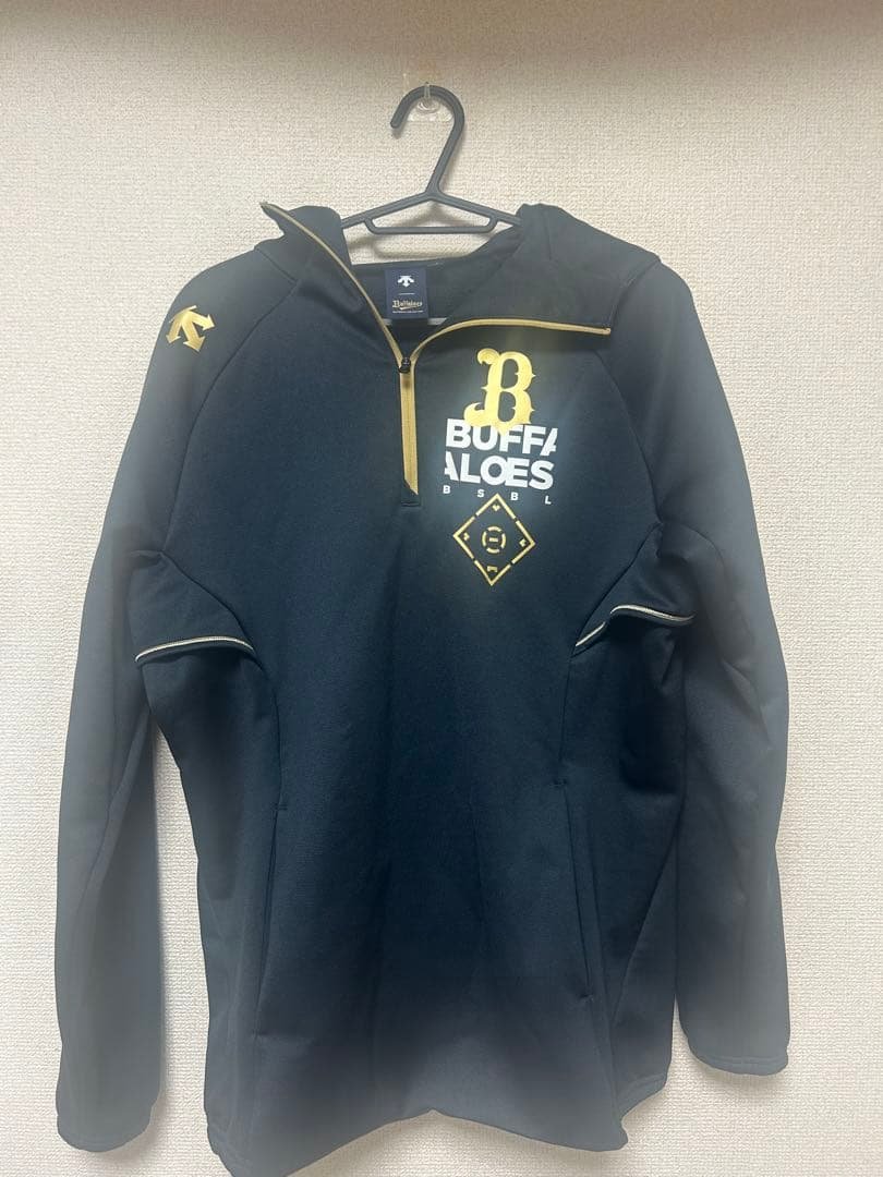 オリックスバファローズ オーセンティックプルオーバーフーディ M 黒 Buffaloesオーセンティック フリースフーディ | オリックス