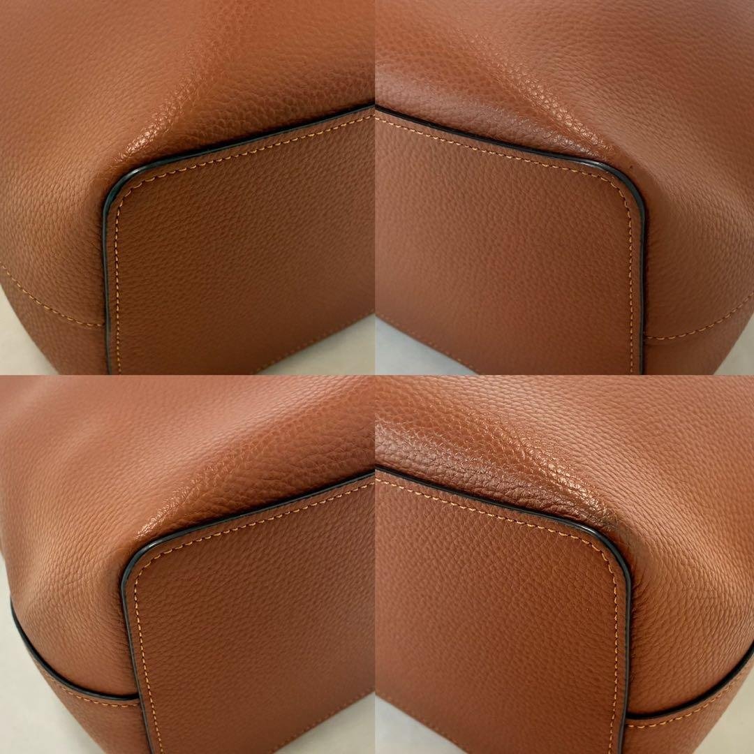 極美品】コーチ 81122 タウンバケットバッグ 2way ハンドバッグ 茶