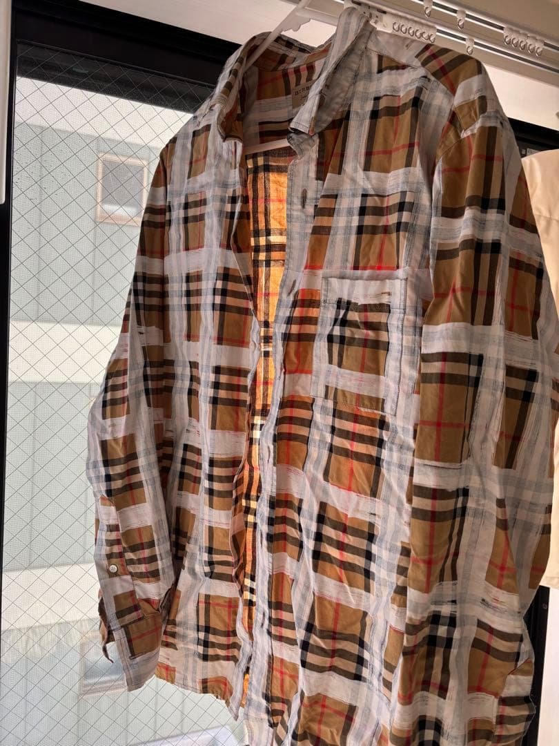 本日限定☆Burberry チェック柄 長袖シャツ BURBERRY (バーバリー) コットン クラシカルチェック フロントポケット