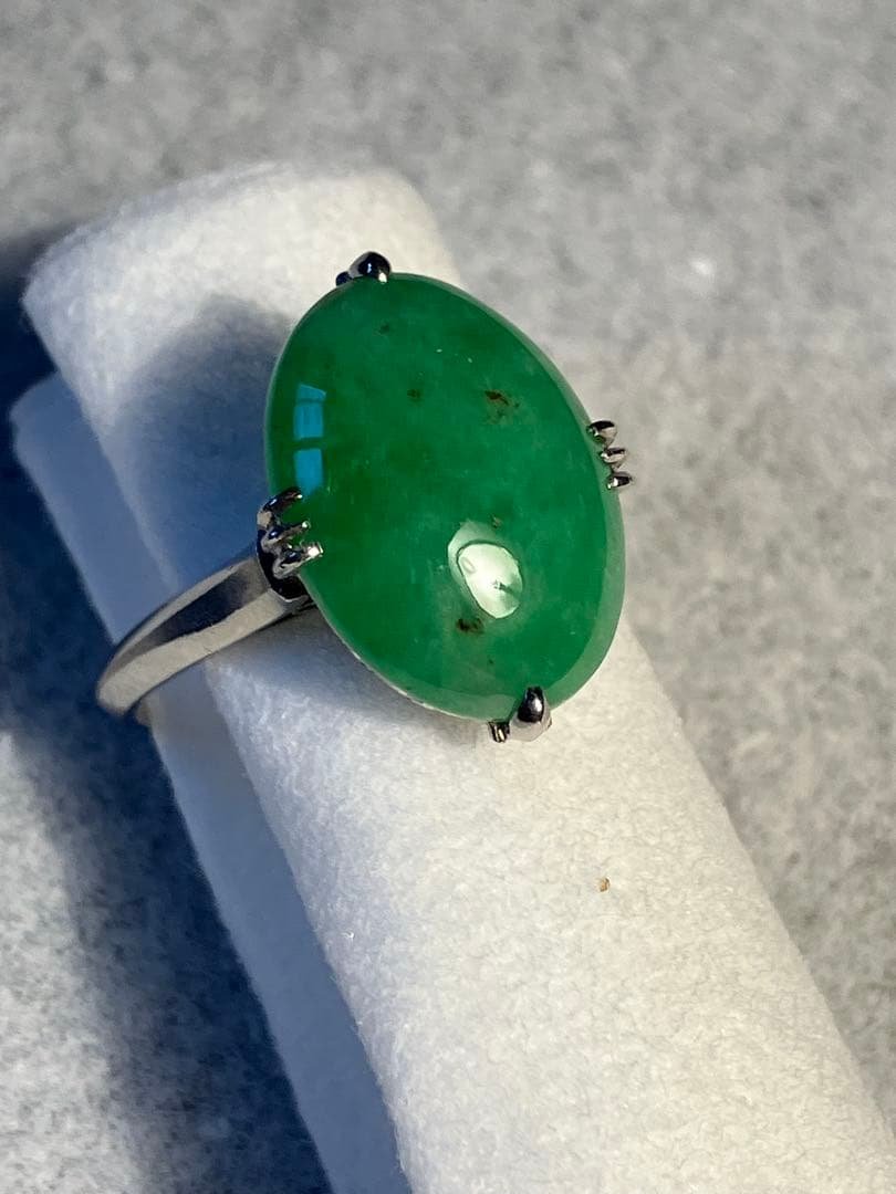 丸いエメラルドの指輪 ヴィンテージ ヘキサゴンカット エメラルド リング ローズゴールド