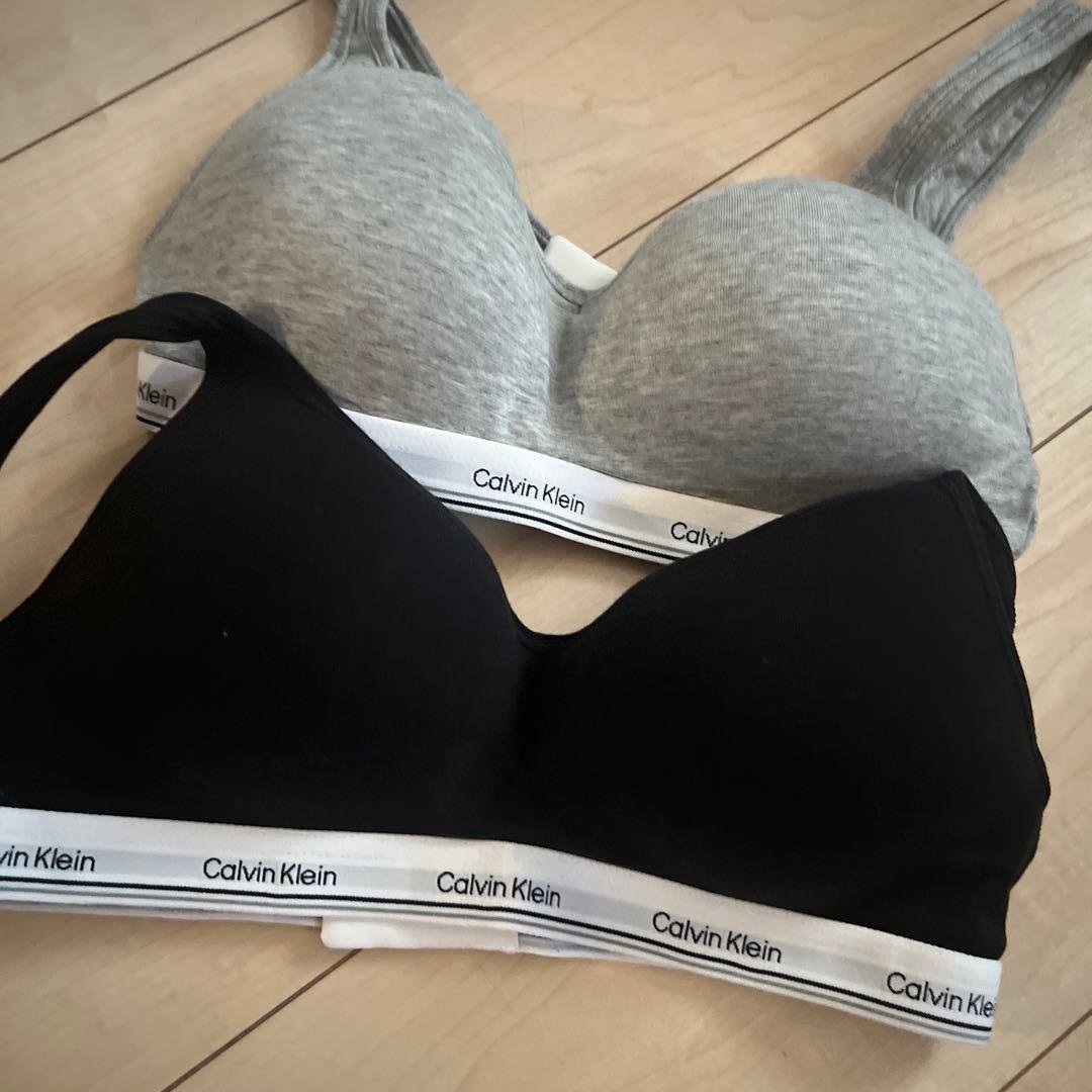 専用出品　  ブラレット 2点セット グレー ブラック Cuip アンダーレース ソフトブラ ノンワイヤー 2way ブラジャー