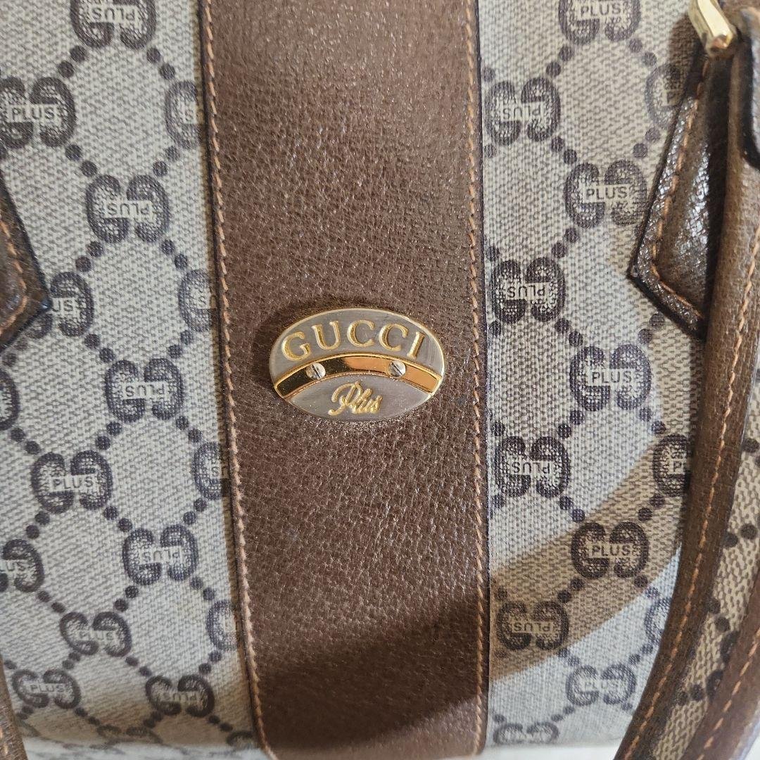 オールドグッチ グッチプラス GGスプリーム ロゴ金具 ボストンバッグ
