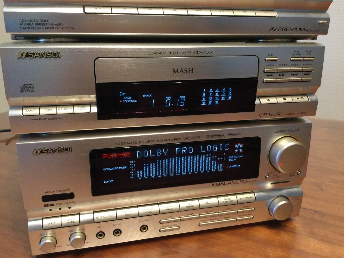 Yahoo!オークション - SANSUI AV-X77 CD-X77 T-X77 D-X77 スピーカーS-