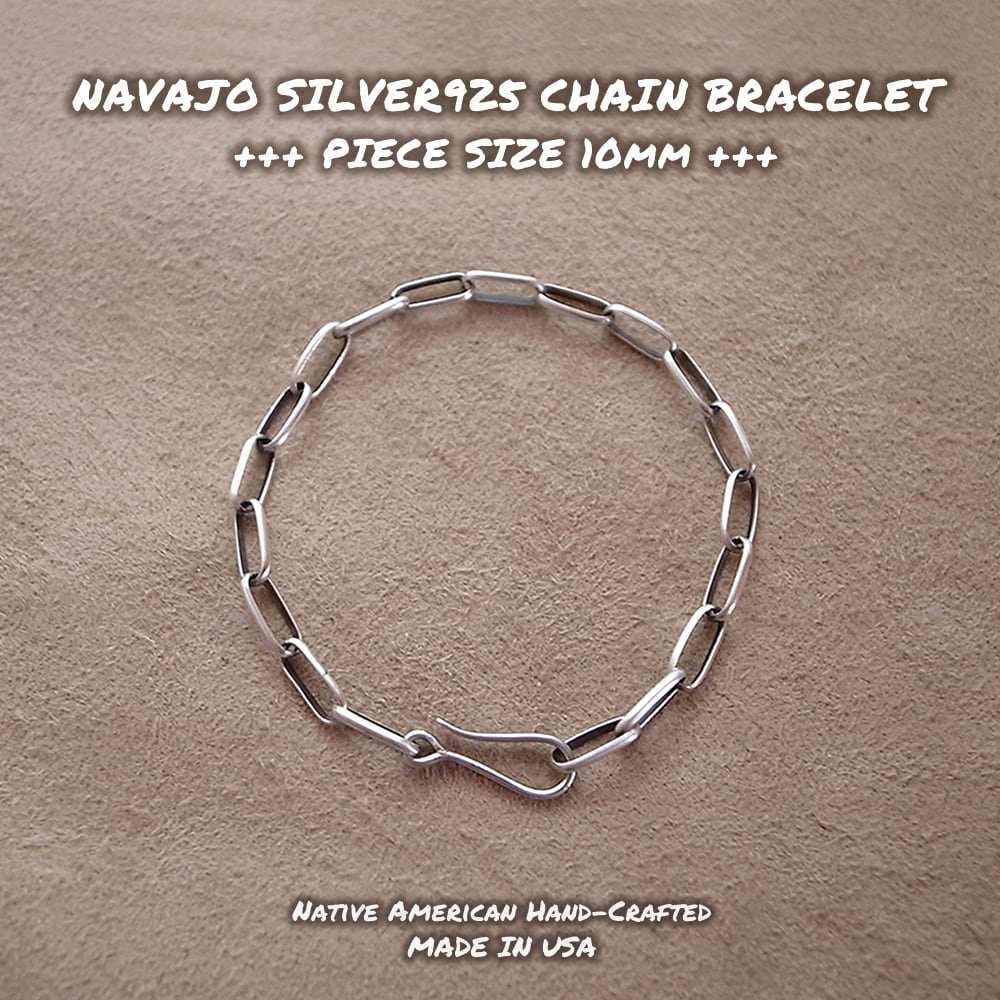 10mm-NAVAJO SILVER CHAIN BRACELET / ナバホシルバーチェーン