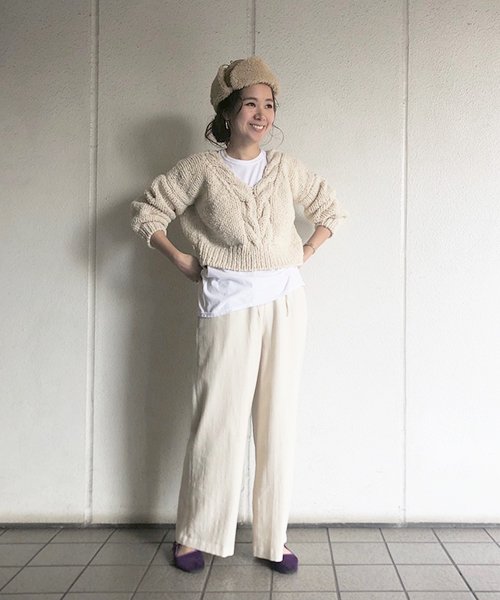 TODAYFUL（トゥデイフル）の「ケーブルハンドニット（ニット/セーター