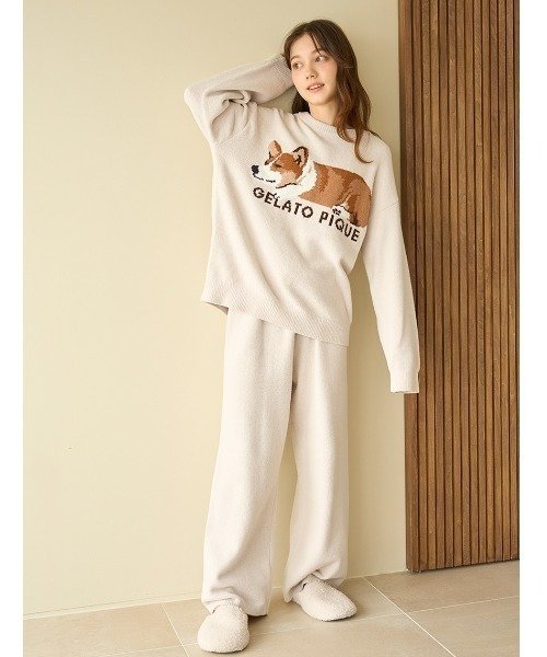 gelato pique（ジェラートピケ）の「エアモコSLEEPING DOG ジャガード