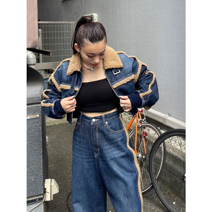 デニムボアブルゾン【セットアップ着用可能】[品番：MKSW0053666