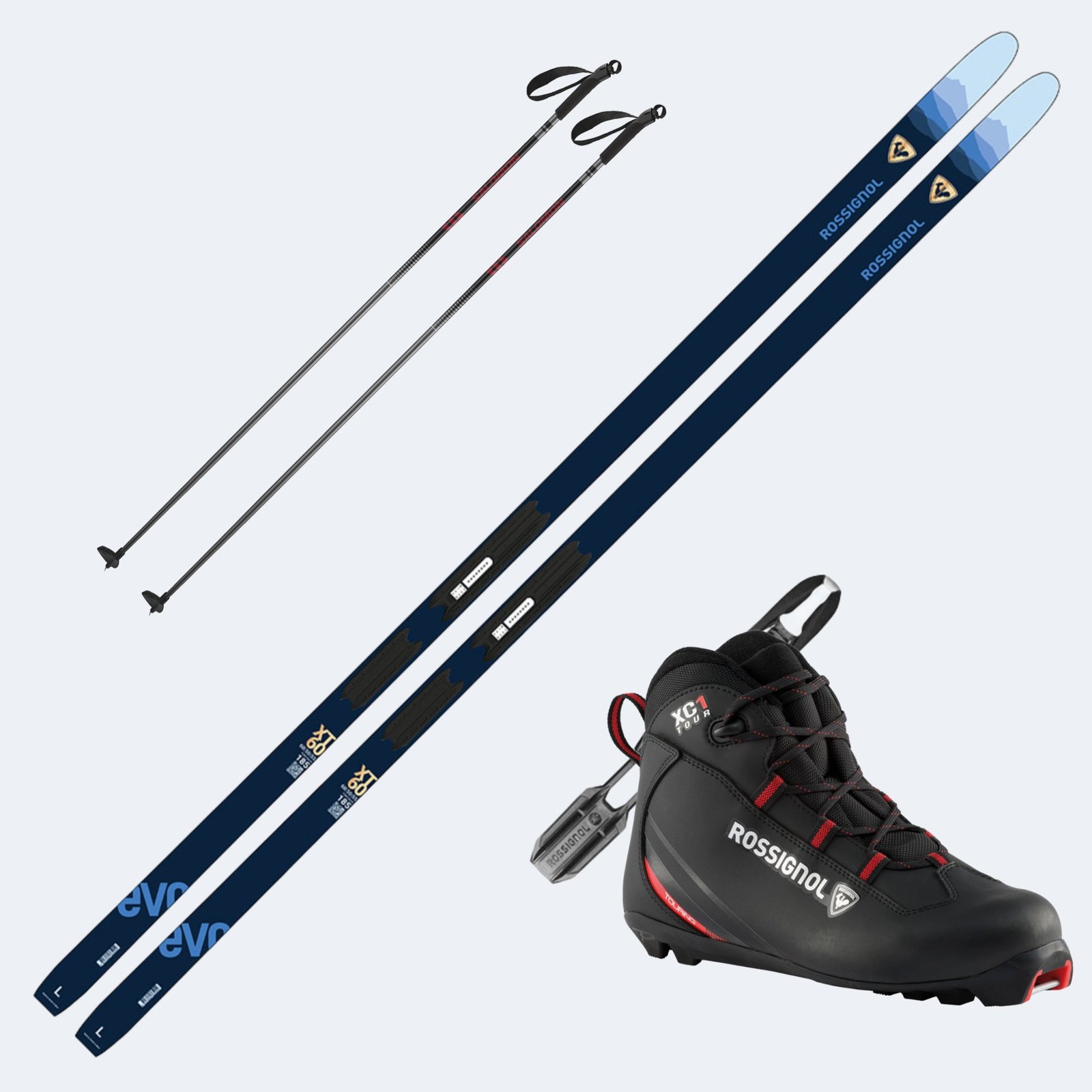2026 Rossignol Evo XT 60 Positrack Skis with Rossignol Boots and