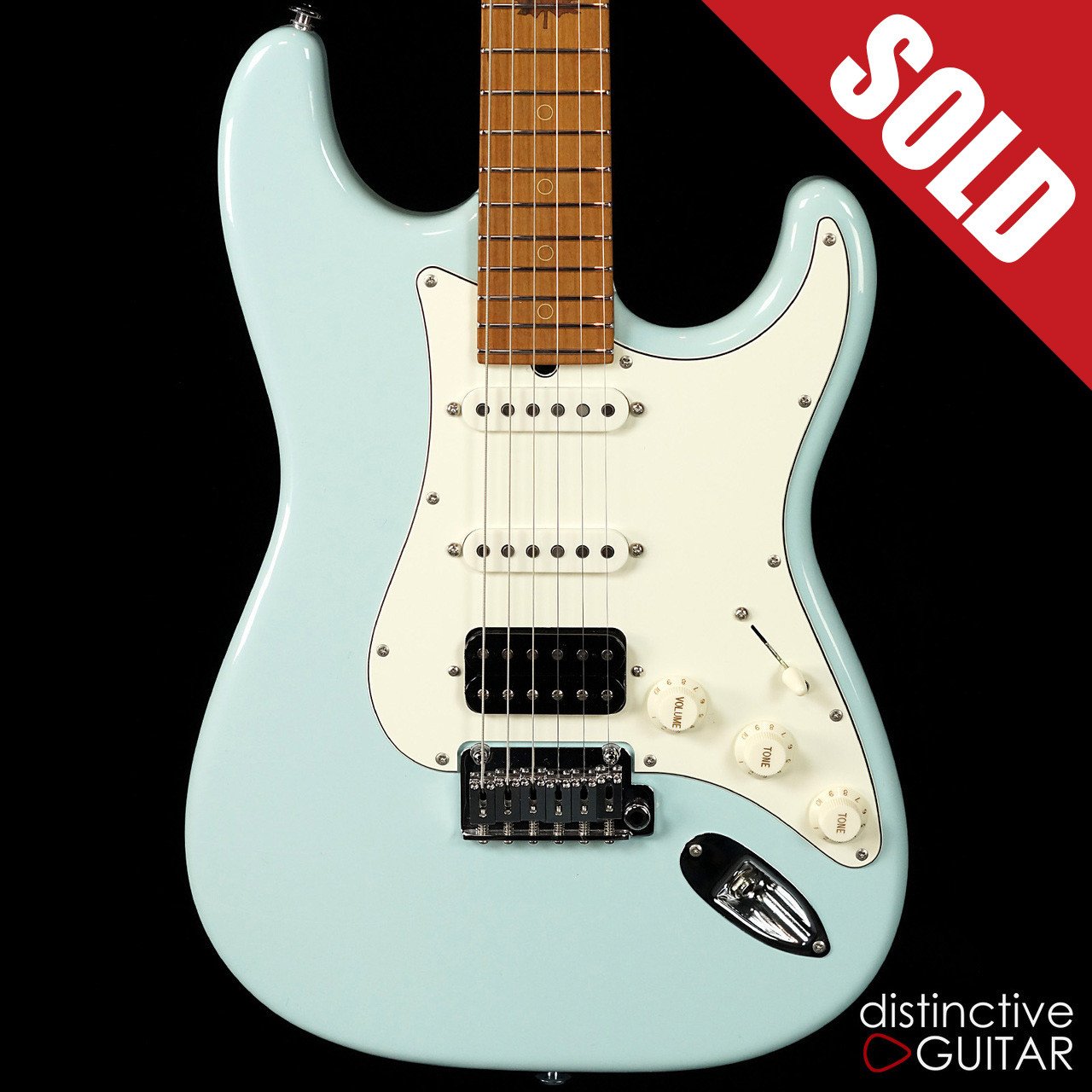 Suhr Classic Antique Roasted Recovered Sinker Maple #5 Sonic Blue
