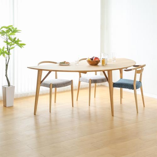 飛騨家具 nissin 日進木工 White Wood ホワイトウッド リーフテーブル